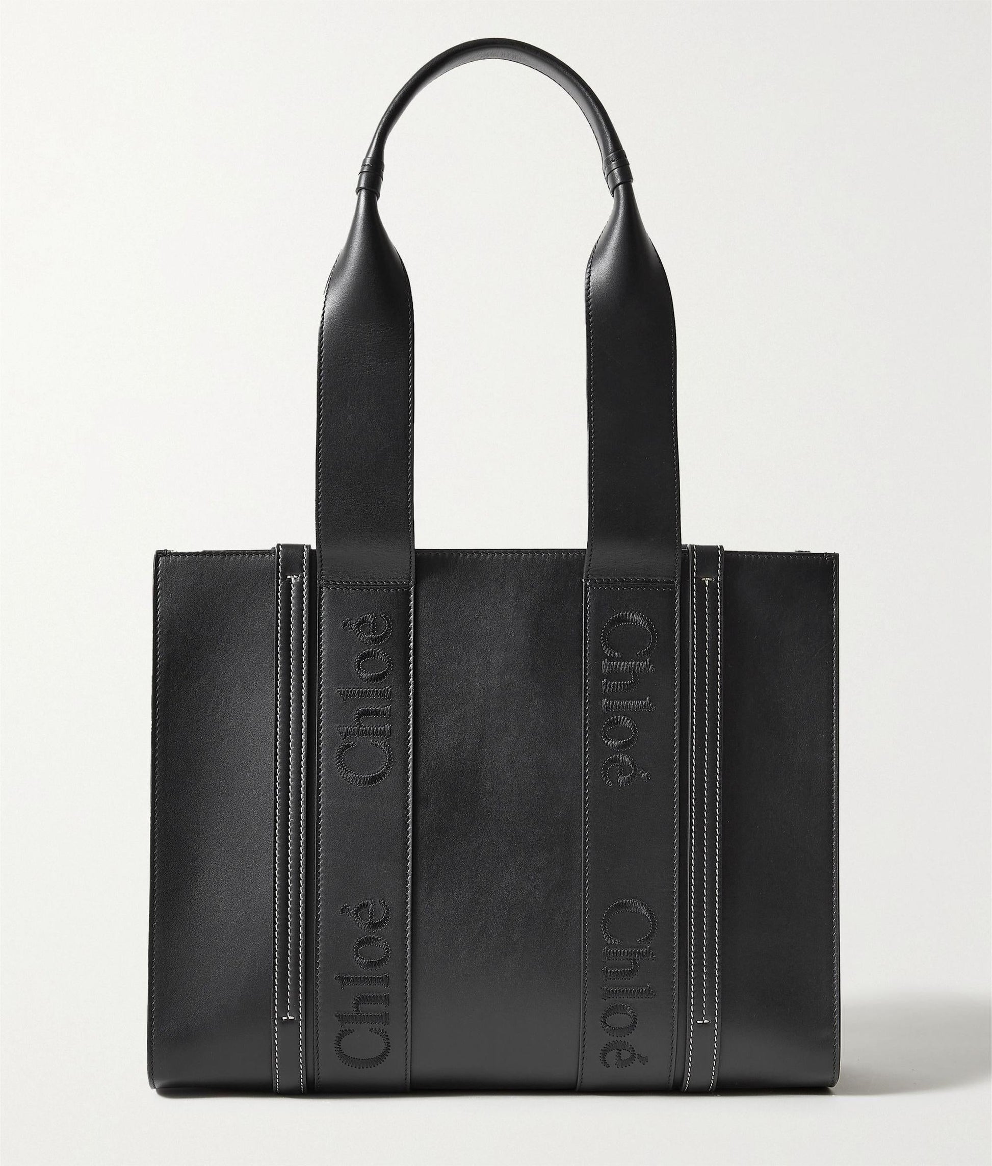 CHLO¨¦ Woody medium embroidered leather tote